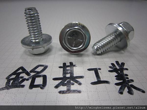 套附華司螺絲組合 六角頭螺絲套附皿型華司組合 M5/16X13/16 HEX HEAD MACHINE BOLTS WITH DIN 6908 CONICAL WASHERS ASSEMBLED