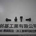 套華司螺絲SEMS SCREWS 白鐵圓頭螺絲套附二片墊圈(華司)組合M4X30 STAINLESS STEEL PHILIPS HEAD SCREWS WITH SPRING+FLAT WASHERS ASSEMBLED