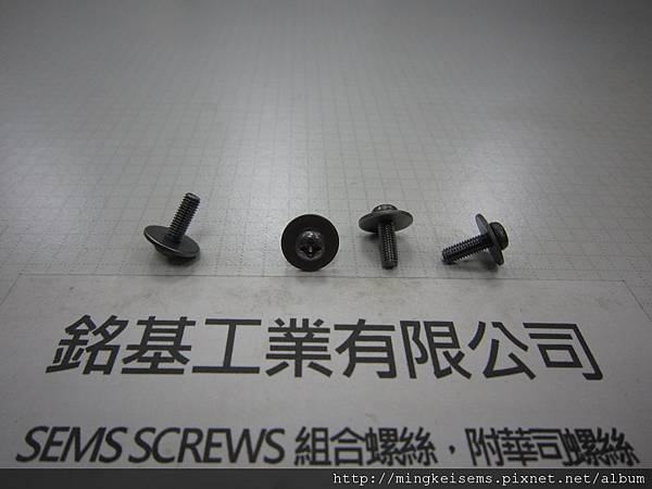 組合螺絲 SEMS SCREWS 厚頭十字螺絲套附平華司墊圈)組合M3X9.5 PAN HEAD SCREWS & FLAT WASHER ASSEMBLED