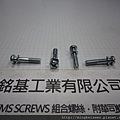 組合螺絲 SEMS SCREWS圓頭十字割溝螺絲套附彈簧華司(墊圈)組合M4X20 PAN HEAD SCREWS & SPRING WASHER ASSEMBLY