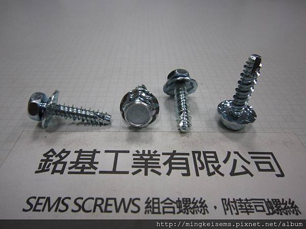 套華司螺絲 SEMS SCREWS 六角頭高低牙螺絲套附梅花皿型華司組合M6X25 HEX HEAD HIGH LOW THREAD SCREWS & SQUARE DONE WASHER ASSEMBLY