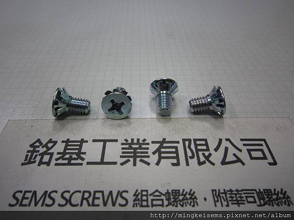 螺絲套華司 SEMS SCREWS 皿頭螺絲套附皿型外齒華司組合 M6X12 COUNTERSUNK HEAD SCREWS & COUNTERSUNK EXTERNAL TOOTHED LOCK WASHER ASSEMBLED