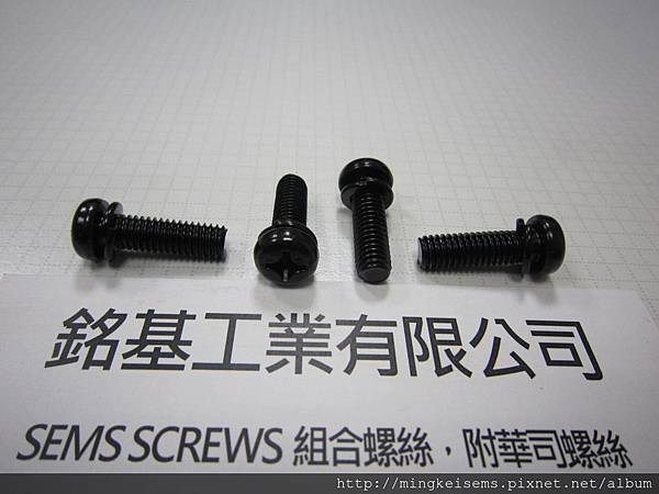 附華司螺絲 SEMS SCREWS 圓頭螺絲附彈簧華司(DIN 127)組合M6X20 PAN HEAD SCREWS WITH DIN127 SPRING WASHERS ASSEMBLIES