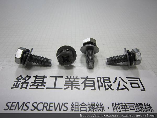 套華司螺絲 SEMS SCREWS 六角頭螺絲套彈箕華司和平華司組合M6X18 HEX HEAD SCREWS WITH SPRING+FLAT WASHERS ASSEMBLIES