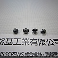 附華司螺絲 SEMS SCREWS 傘頭螺絲附梅花皿型華司組合 M3X6 TRUSS HEAD SEMS SCREWS WITH SQUARE DONE WASHERS ASSEMBLIES