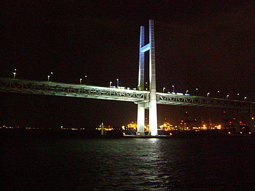 東京灣上燈光印照下的跨海大橋.jpg