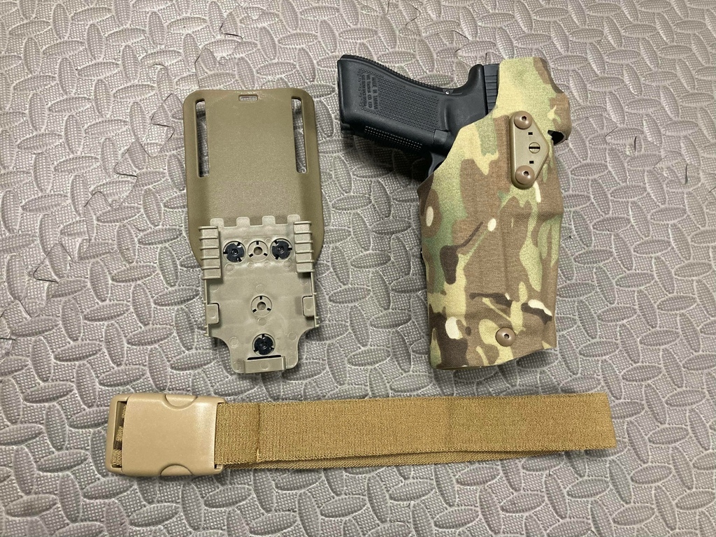 6354DO風格 Glock 通用快拔槍燈槍套 X300專用 附快拆延伸板 腿帶 多地迷彩 台北槍店 生存遊戲專賣 義勇兵.jpg