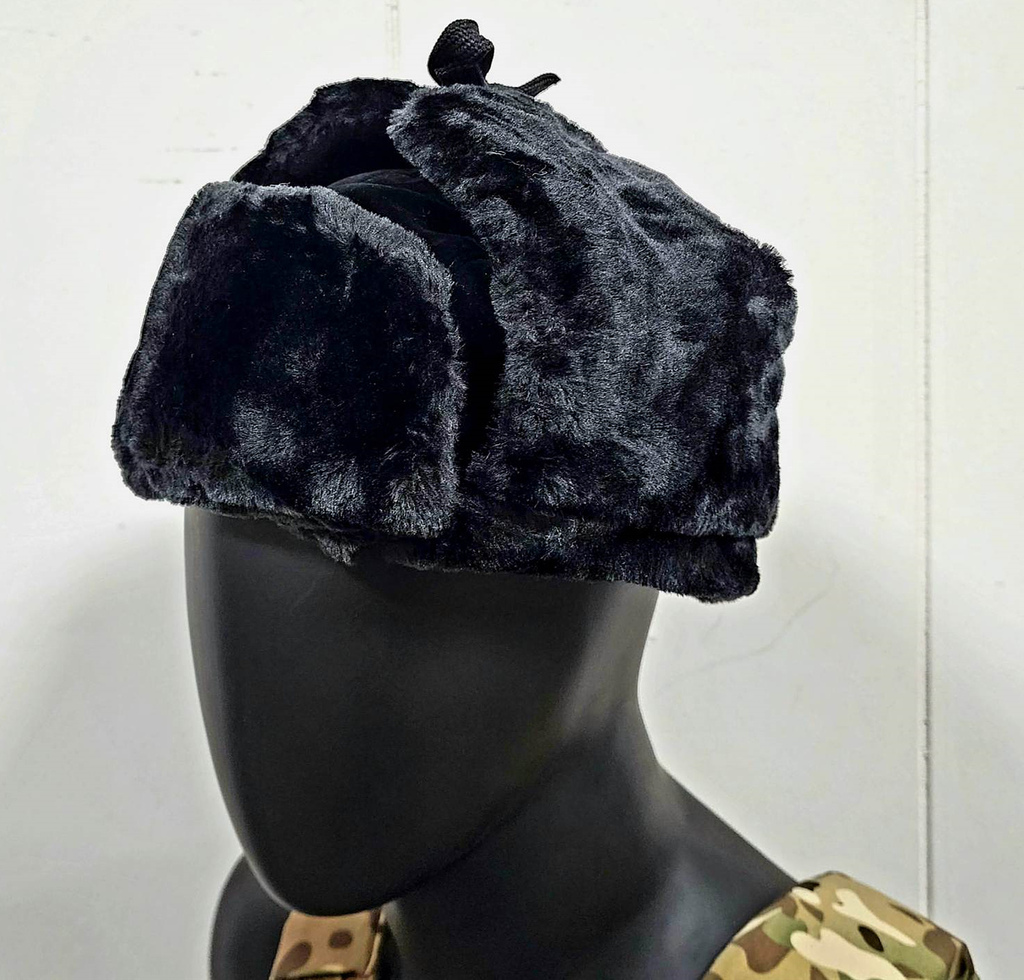 超保暖 Ushanka 蘇聯毛帽 護耳冬帽 台北槍店 生存遊戲專賣 義勇兵 黑 軟版 收.jpg