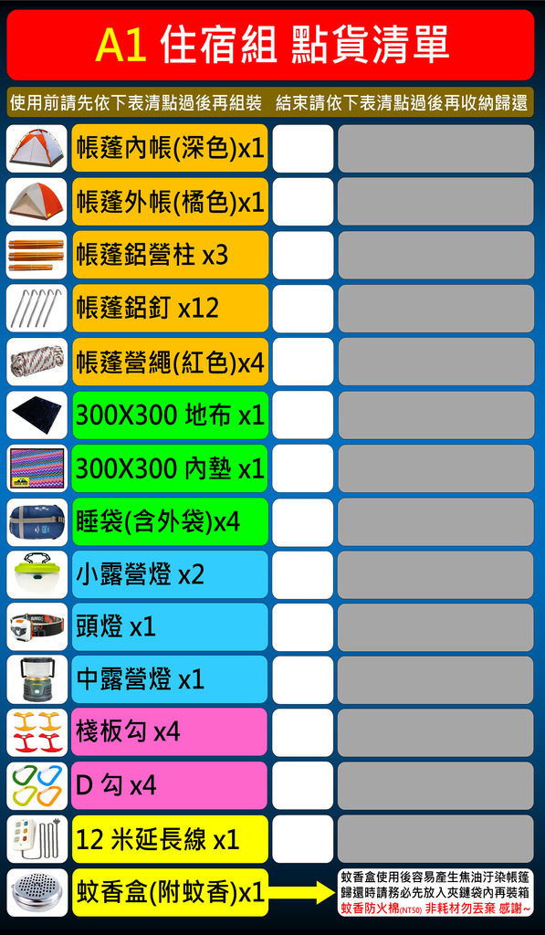 A1住宿組(2~5人)