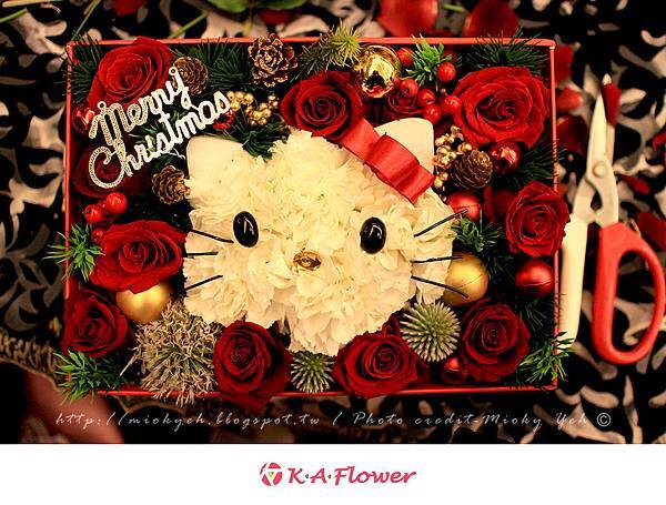 [品牌花藝 KA Flower] 聖誕Hello Kitty插花派對