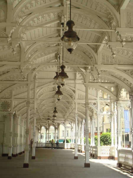 Wooden colonnade