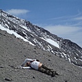 Lying on the slope