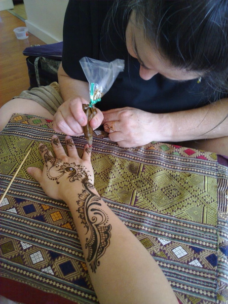 Kree working on my henna Kree working on my henna