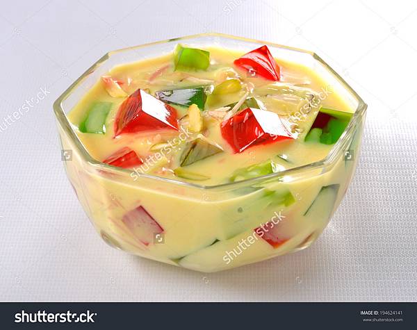 Jelly with custard Jelly with custard