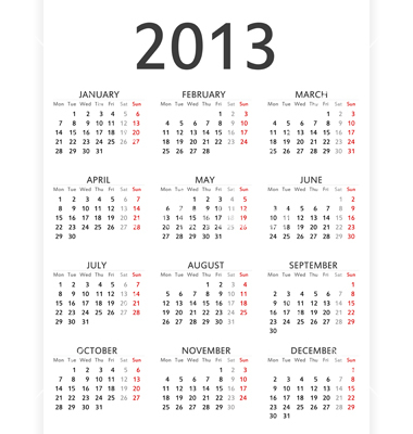 simple-2013-calendar-vector-1082908