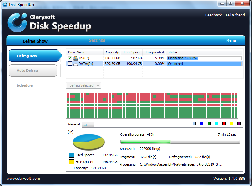 Glarysoft Disk Speedup