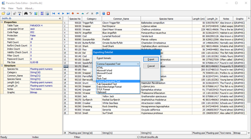 [資料庫管理工具] Paradox Data Editor、