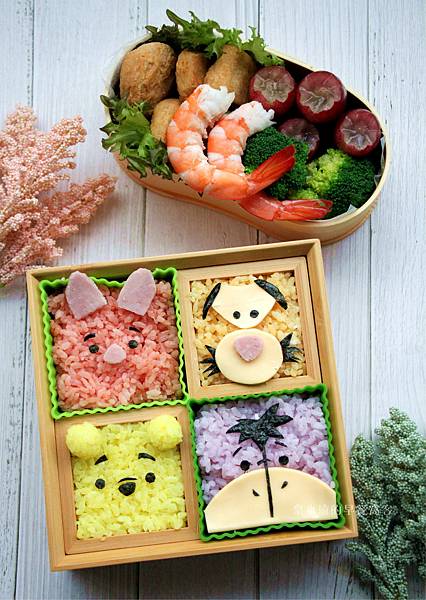 可愛彩色米飯餐盒