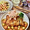 雞腿排拉拉熊彩米飯糰咖喱飯餐點-2