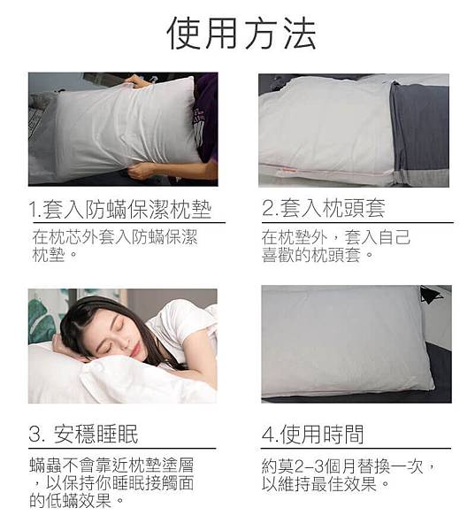 防蟎保潔枕墊-11-枕墊的使用方法與步驟 防蟎保潔枕墊-11-枕墊的使用方法與步驟