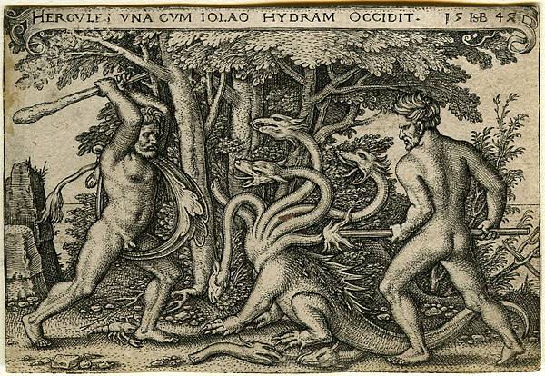 Hercules slaying the hydra-Sebaid Beham 1545