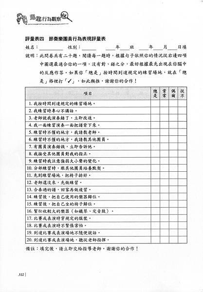 量的行為觀察-評量表實例4