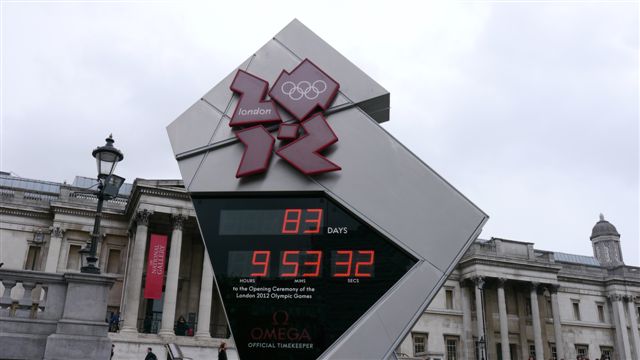 Trafalgar Square 的奧運倒數器 Trafalgar Square 的奧運倒數器