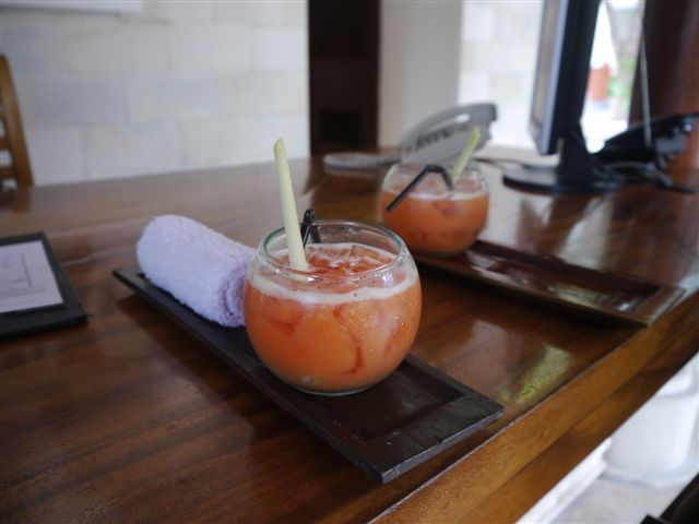 Grand Hyatt Bali Club 房型的迎賓飲料 Grand Hyatt Bali Club 房型的迎賓飲料