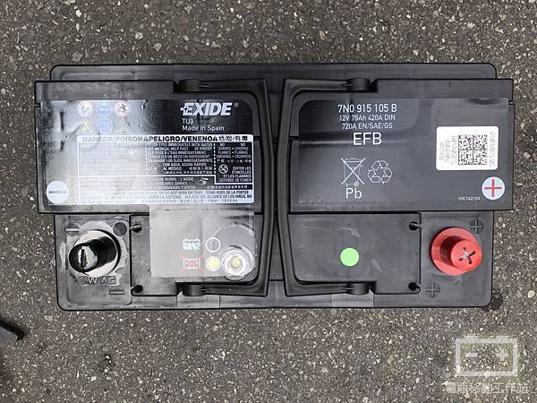 奧迪原廠EXIDE起停EFB70Ah電瓶.jpg 奧迪原廠EXIDE起停EFB70Ah電瓶.jpg