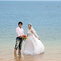 澎湖旅拍婚紗-小資省錢-自助diy婚紗照-白紗禮服+玄武岩 Pre-Wedding photo