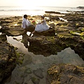 澎湖旅拍婚紗-小資省錢-自助diy婚紗照-白紗禮服+玄武岩 Pre-Wedding photo