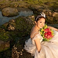 澎湖旅拍婚紗-小資省錢-自助diy婚紗照-白紗禮服+玄武岩 Pre-Wedding photo