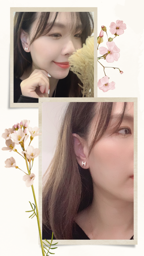 爱马仕珐瑯耳环 白色.PNG