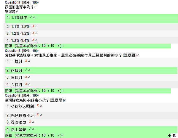 性別主流化與就業歧視-課後總測驗-3