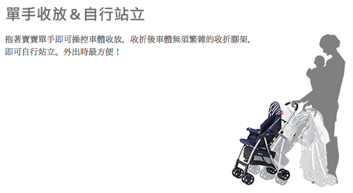 單手收折&自行站立 單手收折&自行站立