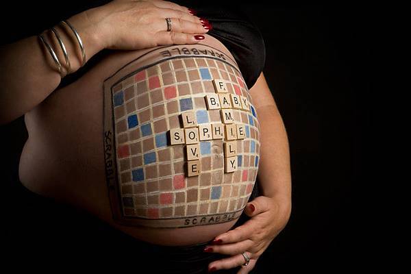 belly-painting-scrabble-board