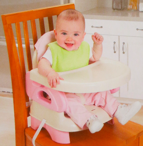 Summer infant餐椅放置在一般椅子上
