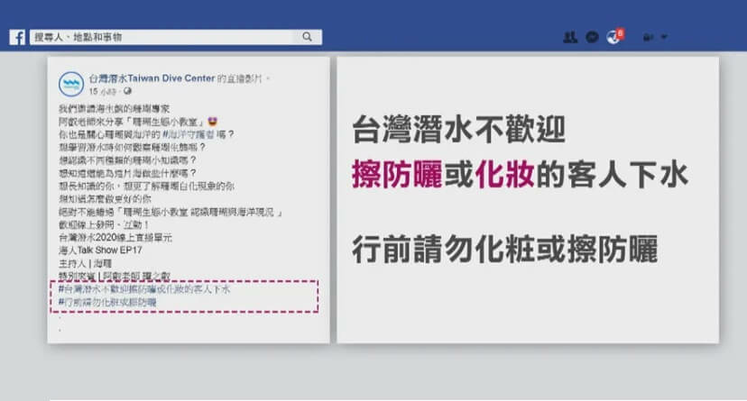 珊瑚白化嚴重 潛水業者：拒擦防曬、化妝遊客下水