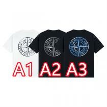 メンズ ストーンアイランド Tシャツ グラフィック ブルー 