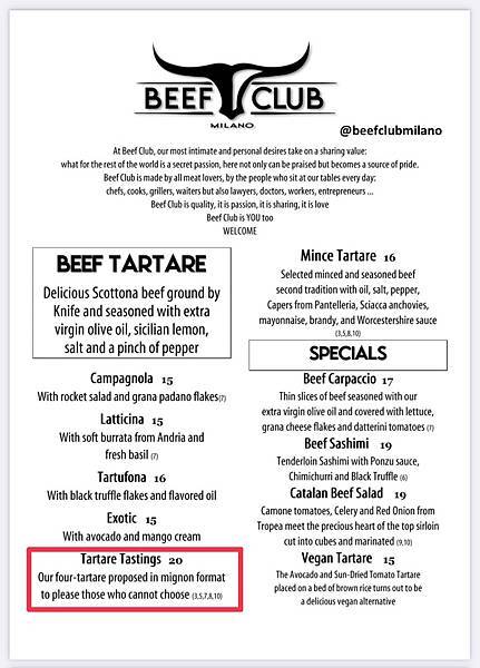 *(米蘭美食/米蘭牛排)【BEEF CLUB MILANO】