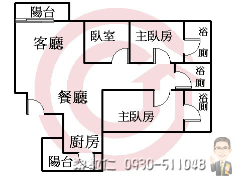 鴻觀十力稀有景觀大三房_格局圖