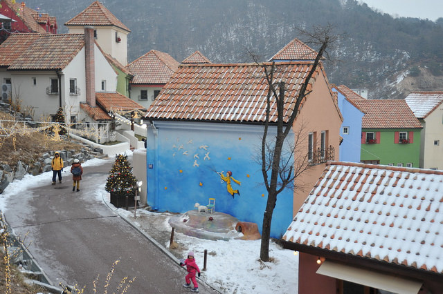 韓國-小法國村-冬季-雪-07