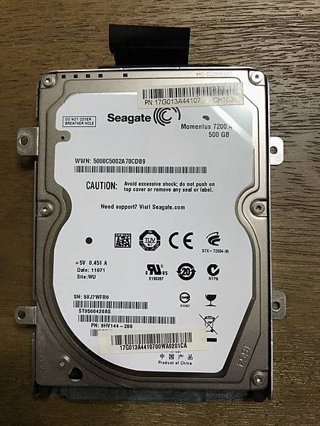 ASUS N43J-硬碟-Seagate HDD