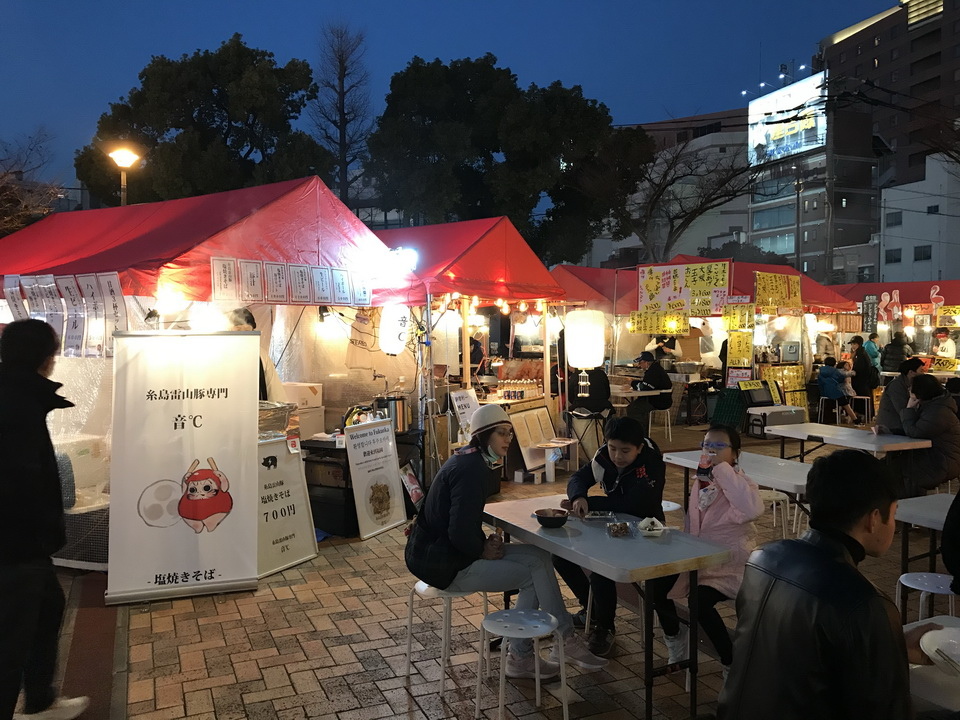 博多-千年夜市-冬季-清流公園