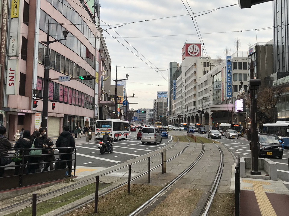 熊本路面電車 Kumamoto city tram-通町筋站