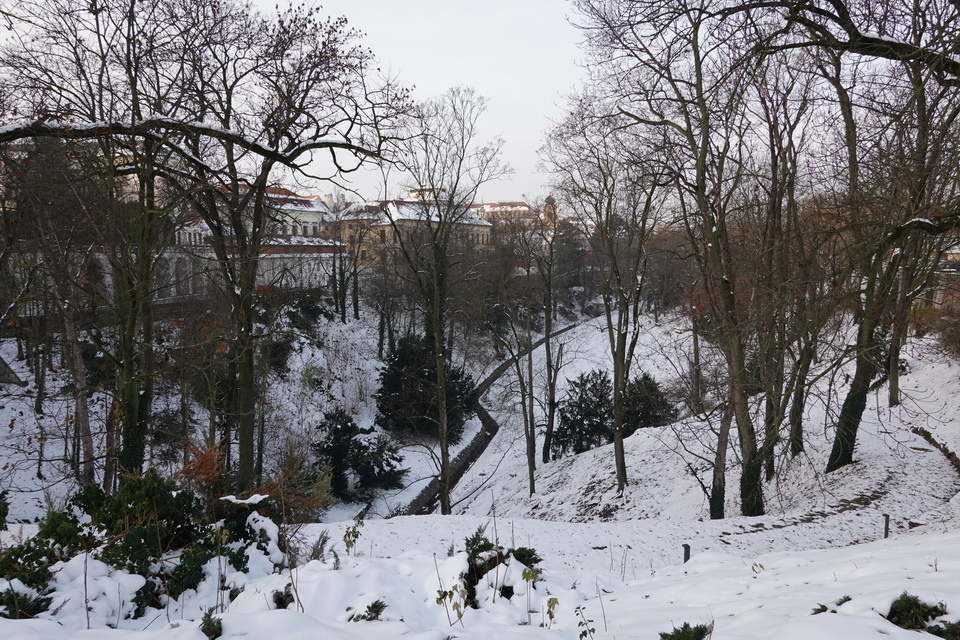 布拉格城堡雪景