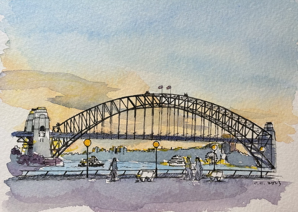 塔羅 ~ 親子教養 & 雪梨港灣大橋水彩畫