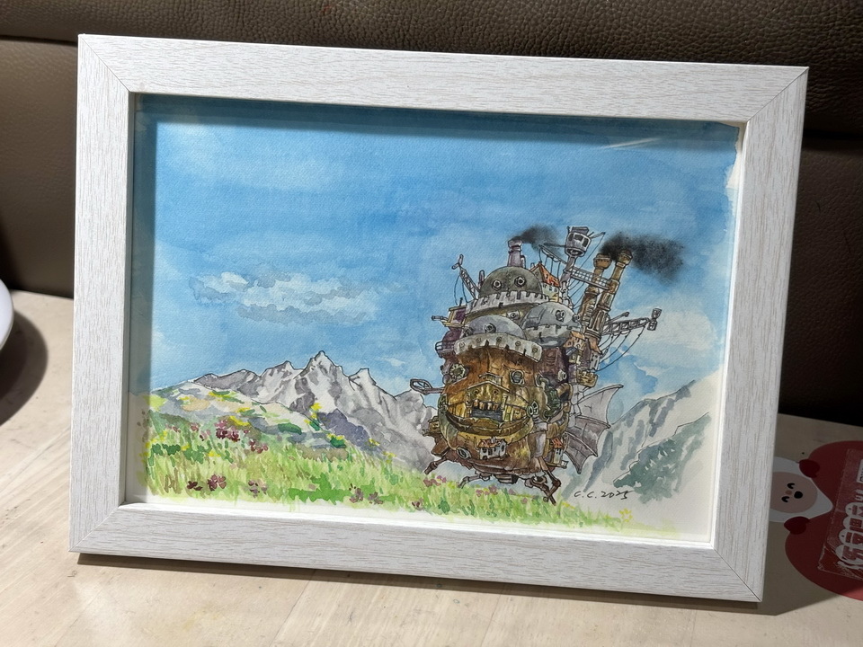 霍爾的移動城堡 - 水彩