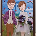2008198客製化結婚證書 手工卡片 紙雕卡片*Q版人像/訂購詢問請來信moonlovehui@yahoo.com.tw