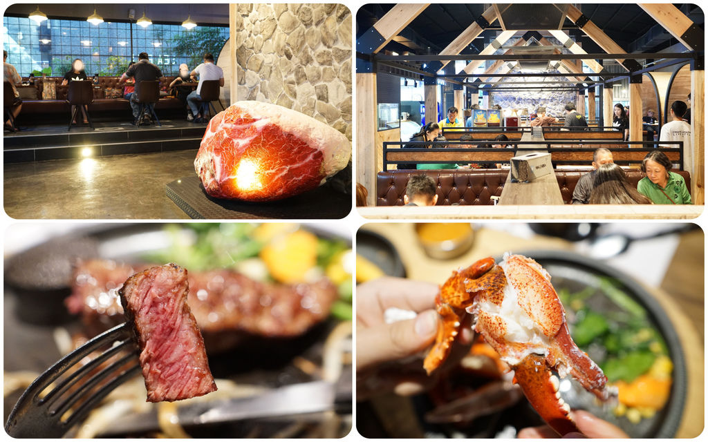 【台中北屯】濕式熟成頂級冷藏牛肉『很牛炭燒牛排-崇德旗艦店』。飲料、湯品、披薩、冰淇淋吃到飽｜活體現撈海鮮｜新開幕試賣體驗！！